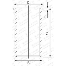 1x ORIGINAL® Goetze Engine Zylinderlaufbuchse für VW GOLF IV GOLF V POLO III