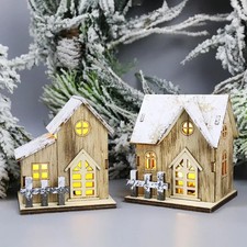 Beleuchtete holz dorfhäuser - beleuchtete, holz-dorfhäuser