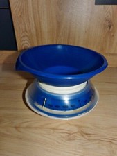 Tupperware Combi Plus, mechanische Küchenwage blau mit Schüssel