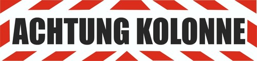 Achtung kolonne magnetschild - kolonne,