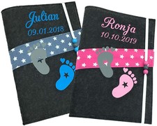 U Heft Hülle mit Name Filz