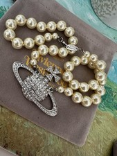 Vivienne Westwood One Rolls Pearl RELIEF CHOKER silberfarben