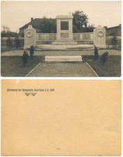 AK  Ilbersted bei Bernburg 1931, Ehrenaml Kriegerdenkmal Stahlhelm, Fotokarte