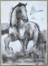 Pferd Portrait Acrylgemälde