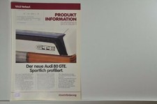VW Audi Produkt Information Intern Audi 80 GTE 02/1983 vgl. zum Wettbewerb