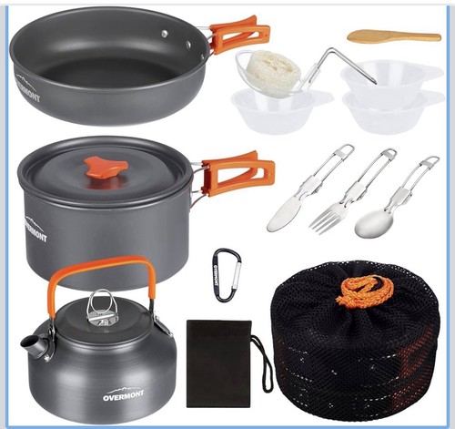 Overmont camping kochgeschirr - camping,