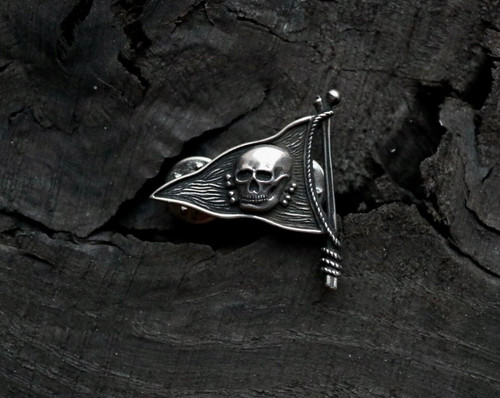 Totenkopf pin silber - totenkopf,