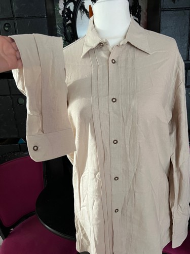 Herren leinen hemd beige - herren,