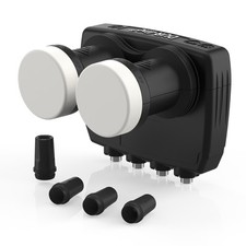 DUR-line 6° Monoblock Quad LNB - Astra 19,2 Hotbird 13 4 Teilnehmer Doppel LNC