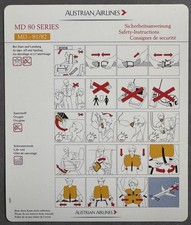Safety Card | Austrian Airlines | McDonnell Douglas MD 80 Series | 10/97