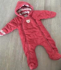 Dicker, kuscheliger Plüsch Overall Winter Wagenanzug von Steiff, pink Gr.68