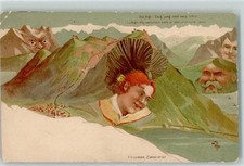 13221946 - F. Killinger Nr. 107 Litho Berggesicht 1900 Gebrauchsspuren