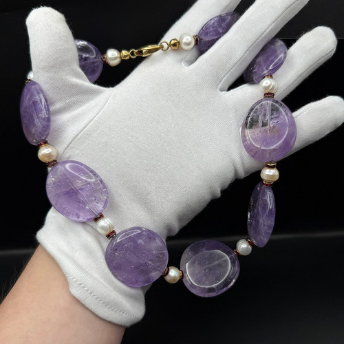 Riesen amethyst kette - kette, xxl