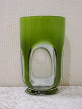 S597bL - Design Opal Glas Vase Vintage - Vintage - 21,5 cm