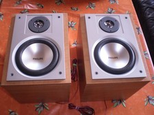 Paar 2 Stück PHILIPS HIFI Lautsprecherboxen Bassreflex 2 Wege Echt Holz Vintage