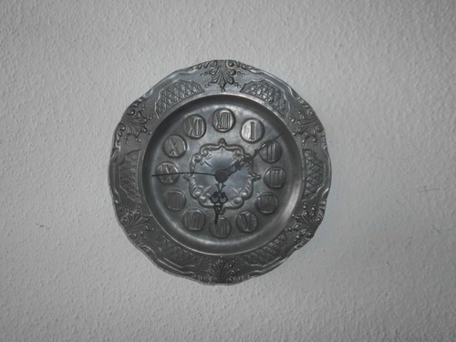 Wanduhr zinn metall blei uhr - zinn,