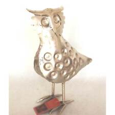 Metall Eule 28 cm silber