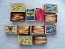 6 Streichholzschachteln  "alt"