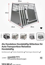 Alu Transportbox für Hunde, Auto Box
