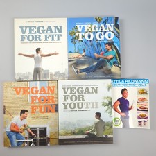 Attila Hildmann Vegan for Fit+Fun+Youth+To Go+Kochbuch Vol 3 5x Kochbücher vegan