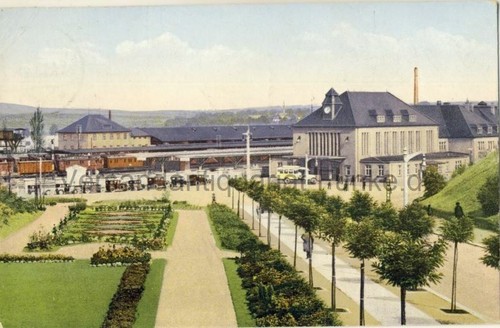Ansichtskarte glauchau bahnhof - glauchau,