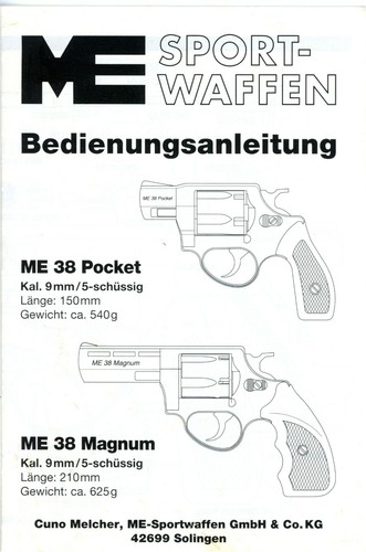 Bedienungsanleitung revolver - bedienungsanleitung,