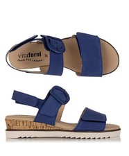 VITAFORM Damen-Sandalette Softnubuk Klettverschlüsse Sohle Gr:40 Si