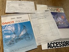 Dahon Folders / California Users Manual etc.