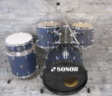 Sonor Sonic Plus Shellset 22, 12, 13, 16, 14 Snare Stain Blue  •Made in Germany•