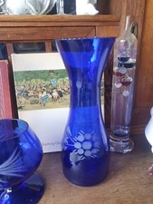 4 VASEN TOP HANDWERKSARBEIT HANDGESCHLIFFEN BLAU-WEISS AUS SAMMLUNGSAUFLÖSUNG 