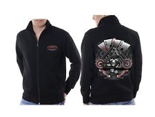 Sweatshirtjacke Schwarz  Biker