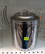 Eiskühler Acc. Ilsa Edelstahl 20x16cm mit Deckel + Zange Geschenk