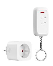 DEWENWILS Funksteckdosen mit Fernbedienung,30M Reichweite, Weiß, 16 A 3680W