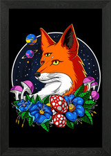 Psychedelic trippy fox - psychedelic,