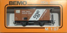 BEMO   2274 327   (Spur H0m)   gedeckter Güterwagen   COOP in braun / weiß + OVP