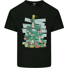 Tree Rex Lustige Weihnachten T-Rex Herren Baumwolle T-Shirt