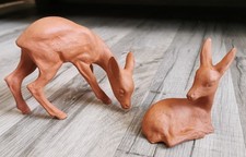 2 Vintage Rehkitz Rehe Keramik