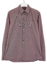 Dolce & Gabbana Gold Hemd Herren 16/41 Muster Gepunktet Langärmelig Italien Made