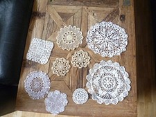 Alte Spitzendeckchen Deckchen Handarbeit verschiedene Größen SHABBY