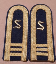 Volksmarine NVA Schulterklappen Paar Offiziersschüler 3. Lehrjahr neuwertig DDR