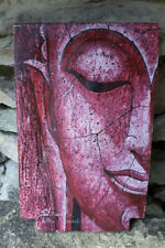 20 cm handbemalt Dach Ton Ziegel Schindel Buddha BILD Mönch Buddhismus Feng Shui