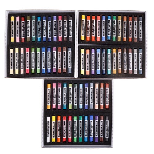 Dry soft round pastel - pastel, set