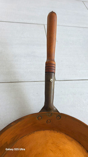 Kupfer bratpfanne rund mit - kupfer,