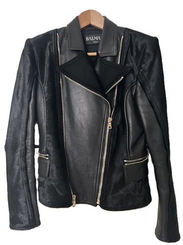 Balmain lederjacke biker - balmain,