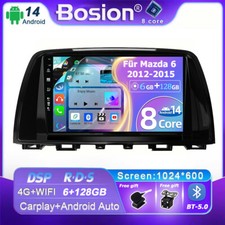 Android 14 Für Mazda 6 Atenza 2012-2016 Autoradio Car Play GPS Navi 6G+128GB AHD