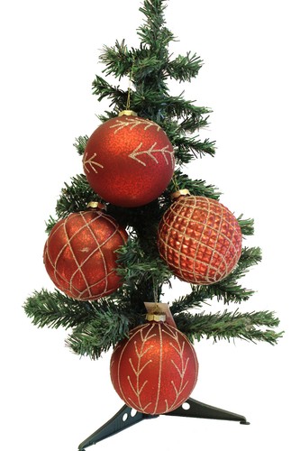 Christbaumkugeln rot mit - 8,