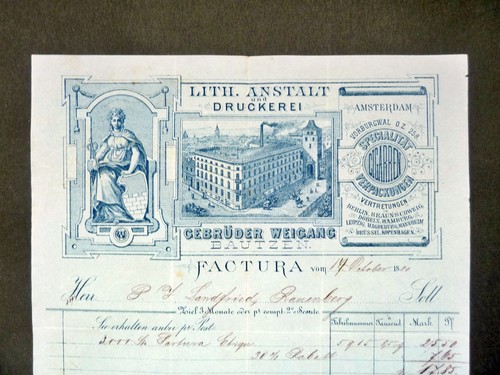 Bautzen 1880 rechnung - bautzen, gebr