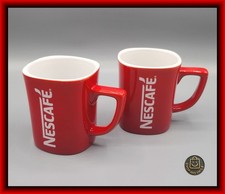 NESCAFE - KAFFEEBECHER - Rot-weiß - Schöne Sammeltassen - Neuwertig - 2 Stück