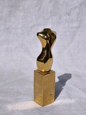 Miniatur Torso Metall Goldfarben Frauentorso Akt  7 cm kleine Moderne Skulptur