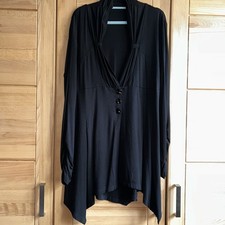 YEST Longbluse Tunika schwarz